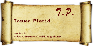 Treuer Placid névjegykártya